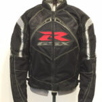 Black Suzuki GSXR Motorcycle Racing Textile Jacket