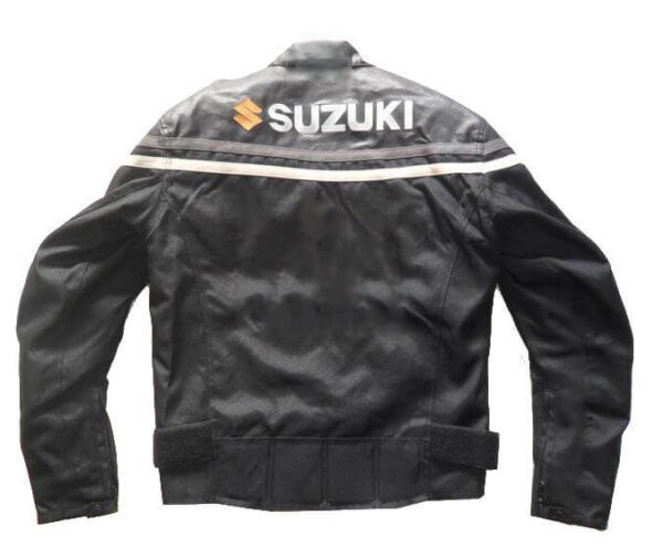 Black Suzuki GSXR Motorcycle Textile Jacket - Image 2