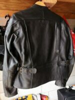 Black Triumph Motorcycle Racing Leather Jacket - Image 2