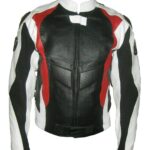 Black White BMW Motorcycle Leather Jacket