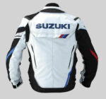 Black White Suzuki Motorcycle Racing Textile Jacket - Image 2