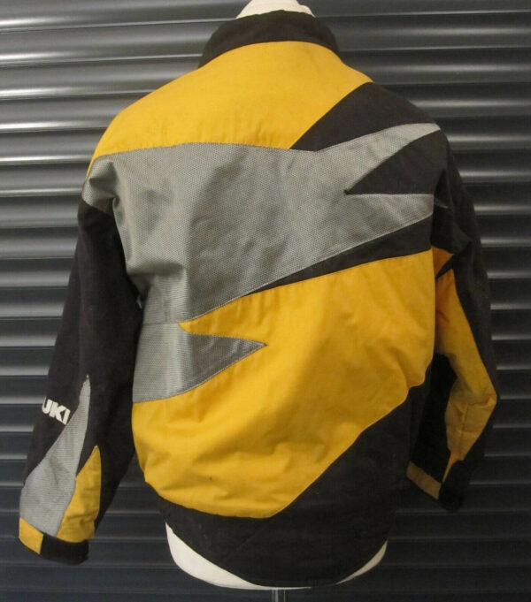 Black Yellow Suzuki GSXR Motorcycle Racing Textile Jacket - Image 4
