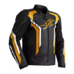 Black Yellow Suzuki Hayabusa Motorcycle Leather Jacket