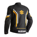 Black Yellow Suzuki Hayabusa Motorcycle Leather Jacket - Image 2