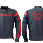 Blue Red Honda Motorcycle Racing Leather Jacket
