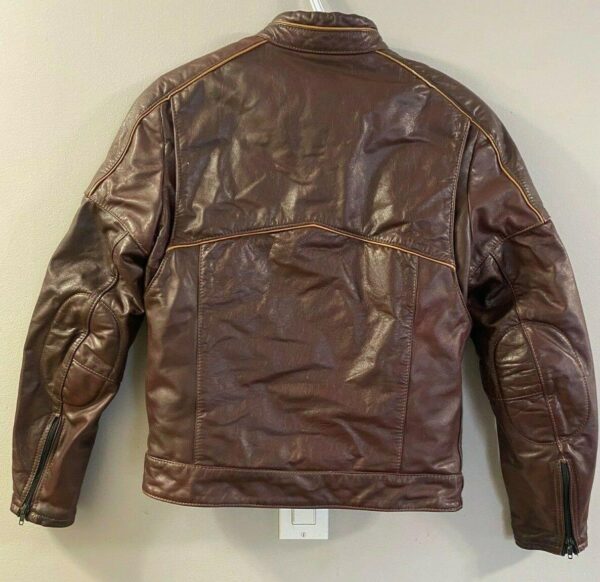 Brown Honda Motorcycle Racing Leather Jacket - Image 2
