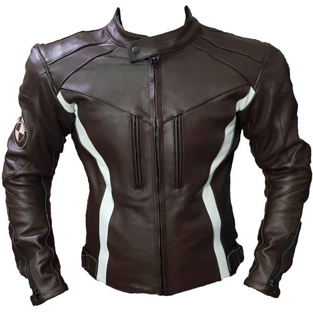 Brown-White-BMW-Motorcycle-Leather-Jacket-1.jpg Brown White BMW Motorcycle Leather Jacket - Image 1