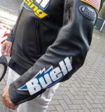 Buell Motorcycle Black Leather Jacket - Image 2