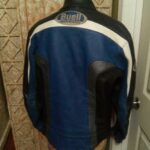 Buell Motorcycle Racing Blue And Black Leather Jacket