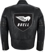 Buell Motorcycle Racing Leather Black Jacket - Image 2