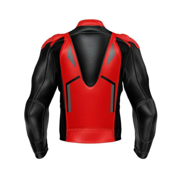 Ducati Black And Red Motorcycle Leather Jacket - Image 2