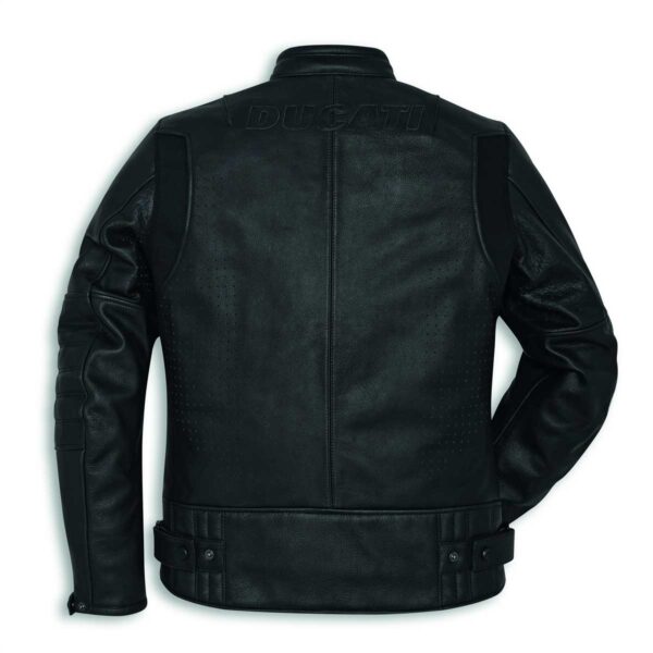 Ducati Black Motorcycle Racing Leather Jacket - Image 2