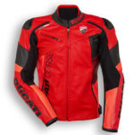 Ducati Corse Motorcycle Tricolor Leather Jacket