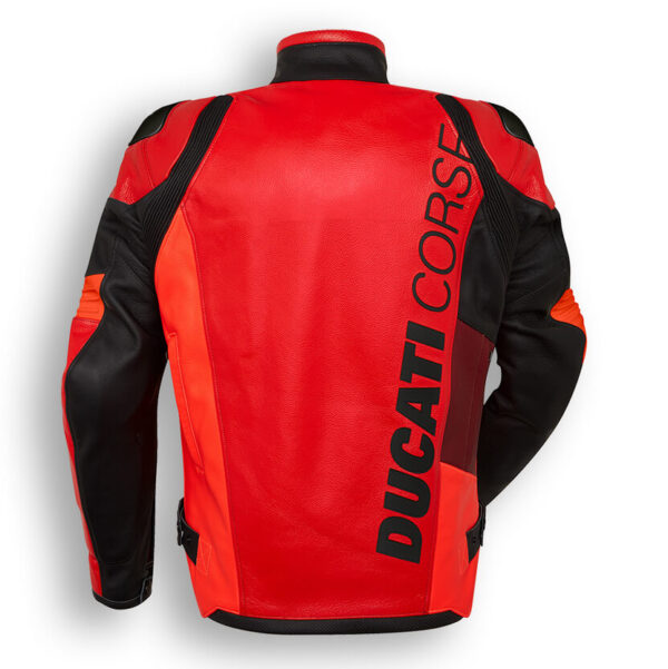 Ducati Corse Motorcycle Tricolor Leather Jacket - Image 2