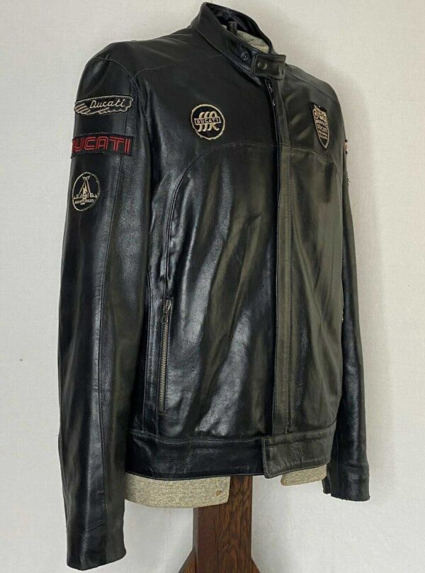 Ducati Historical 09 Casual Motorcycle Leather Jacket - Image 2