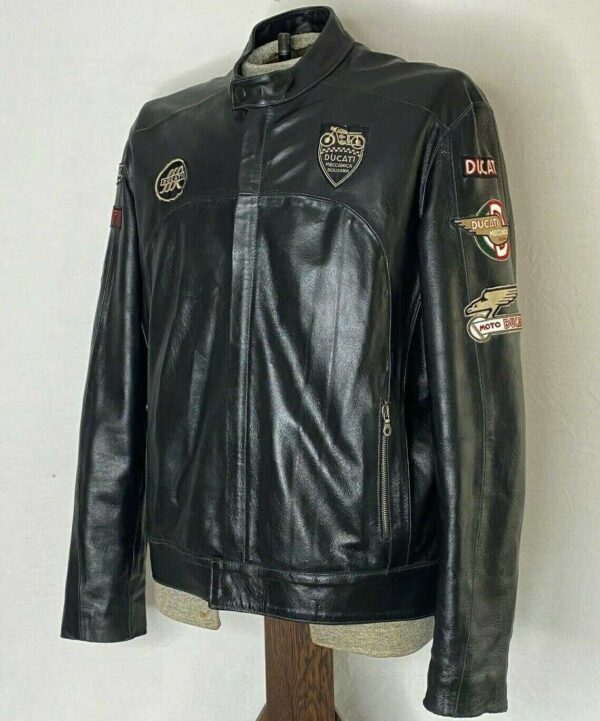 Ducati Historical 09 Casual Motorcycle Leather Jacket - Image 3
