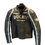 Ducati Meccanica Motorcycle Racing Leather Jacket