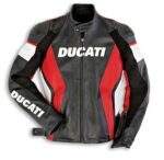 Ducati Motorcycle Black And Red Leather Jacket