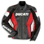 Ducati Motorcycle Black And Red Leather Jacket