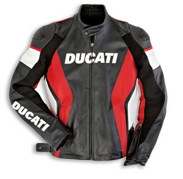 Ducati-Motorcycle-Black-And-Red-Leather-Jacket-3.jpg Ducati Motorcycle Black And Red Leather Jacket - Image 1
