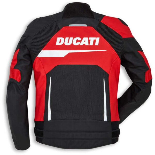 Ducati Motorcycle Black And Red Racing Textile Jacket - Image 2