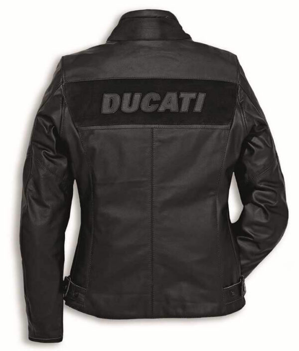 Ducati Motorcycle Black Leather Jacket - Image 2