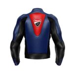 Ducati Motorcycle Blue And Black Leather Jacket - Image 2