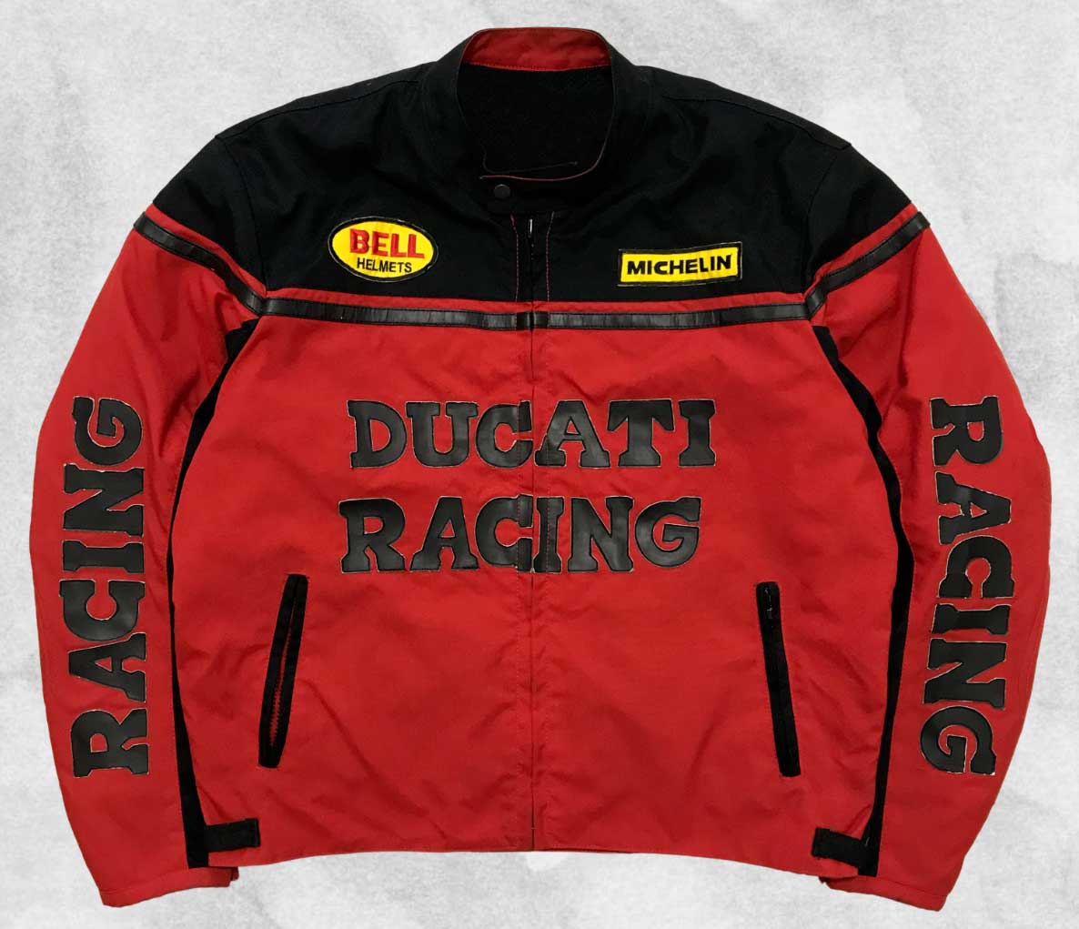 Ducati-Motorcycle-Racing-Red-And-Black-Textile-Jacket-1.jpg Ducati Motorcycle Racing Red And Black Textile Jacket - Image 1