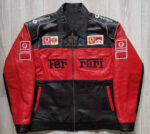 Ferrari Black And Red Motorcycle Racing Leather Jacket