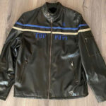 Ferrari Black Motorcycle Racing Leather Jacket