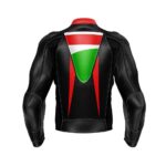 Ferrari Motorcycle Racing Black And Red Leather Jacket - Image 2