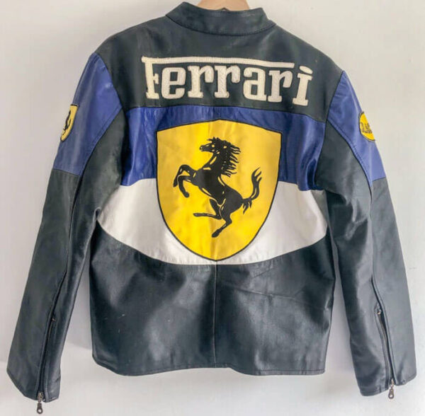 Ferrari Motorcycle Racing Leather Jacket - Image 2