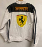 Ferrari Motorcycle Racing White Leather Jacket - Image 2