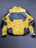Ferrari Motorcycle Yellow And Black Leather Jacket - Image 2