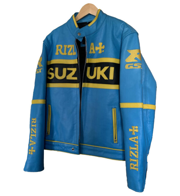 GSXR Suzuki Rizla Motorcycle Leather Jacket - Image 2