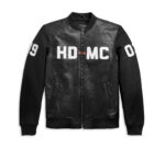HD MC Harley Davidson Mixed Media Bomber Jacket - Image 2