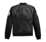 HD MC Harley Davidson Mixed Media Bomber Jacket