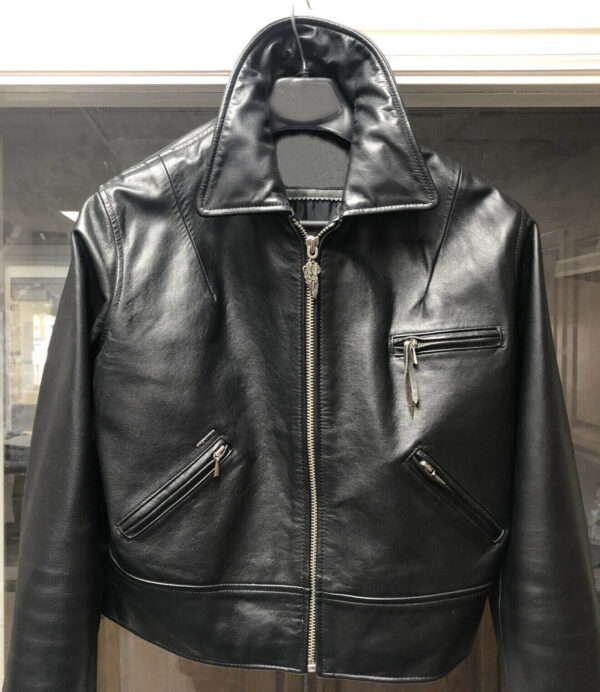 Harley Davidson Embossed Eagle Black Leather Jacket - Image 2