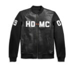 Harley Davidson HD MC Mixed Media Bomber Jacket