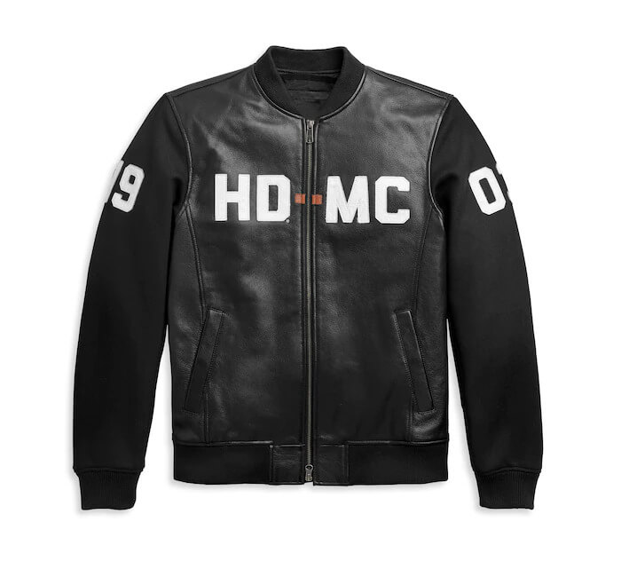 Harley-Davidson-HD-MC-Mixed-Media-Bomber-Jacket-4.jpg Harley Davidson HD MC Mixed Media Bomber Jacket - Image 1