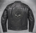 Harley Davidson Motorcycle Vintage Black Leather Jacket