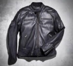 Harley Davidson Motorcycle Vintage Black Leather Jacket - Image 2
