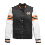 Harley Davidson Sleeve Stripe Bomber Jacket