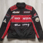 Honda Black And Red Motorcycle Racing Textile Jacket