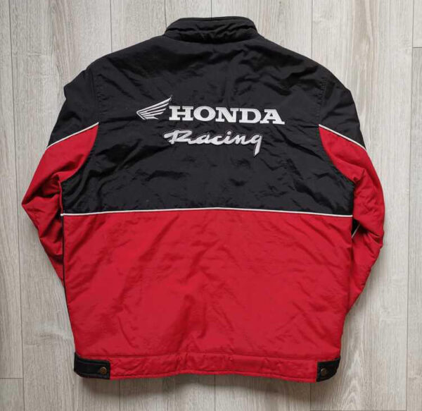 Honda Black And Red Motorcycle Racing Textile Jacket - Image 2