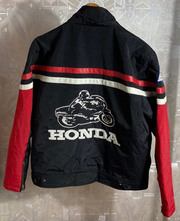Honda Black And Red Motorcycle Textile Jacket - Image 2