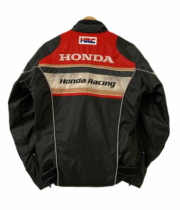 Honda Black Motorcycle Racing Textile Jacket - Image 2