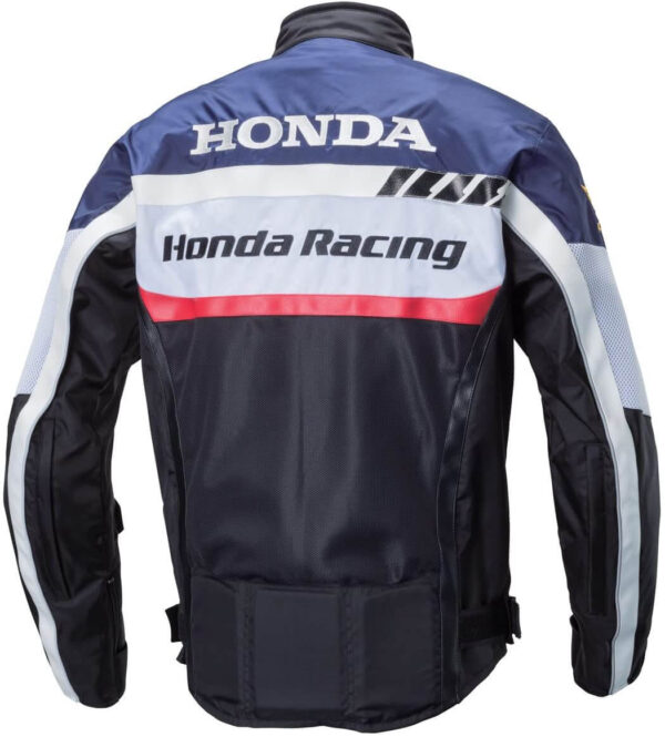 Honda Motorcycle Black And Blue Racing Jacket - Image 2