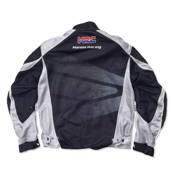 Honda Motorcycle Black And Gray Racing Textile Jacket - Image 2
