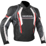 Honda Motorcycle Black And Gray Textile Jacket